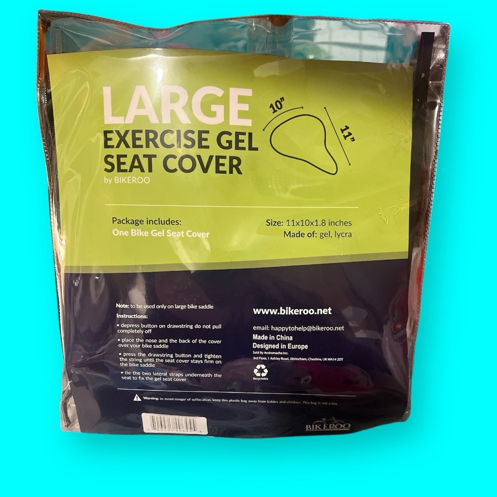 BIKEROO| NWT LARGE EXERCISE BIKE GEL SEAT COVER